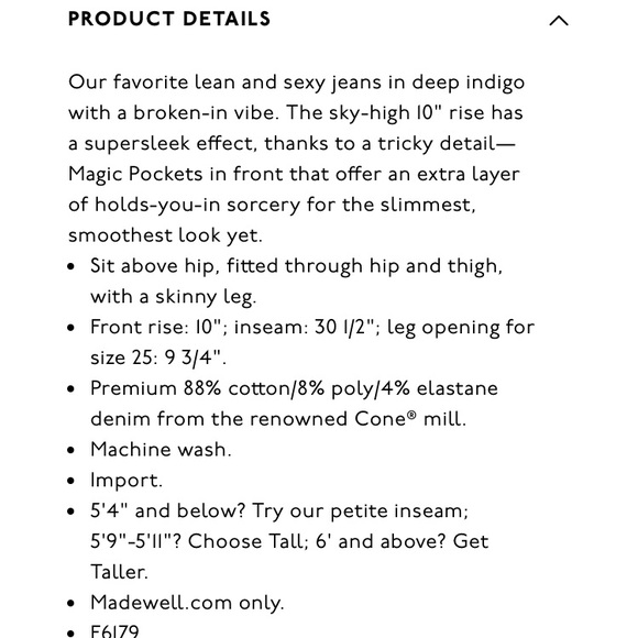 ❌SOLD❌ Madewell High Rise Skinny Jeans - Picture 7 of 8